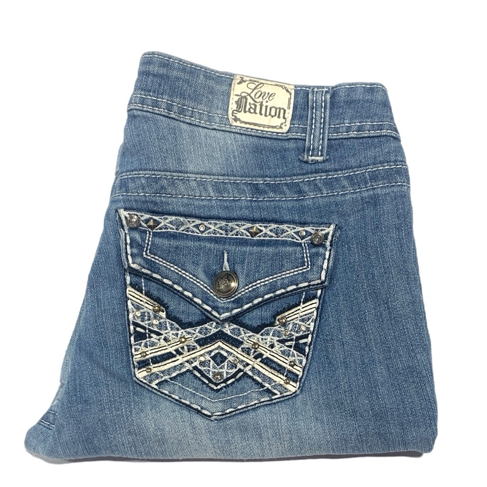 Love Nation‎ Embroidered Long Shorts 0482 Capris Board Shorts Size 6